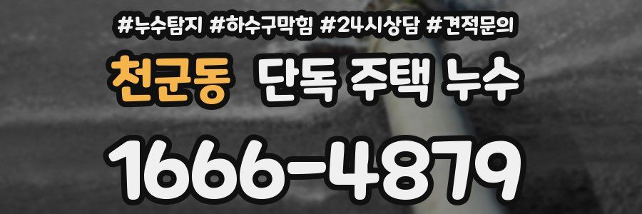 천군동 단독 주택 누수