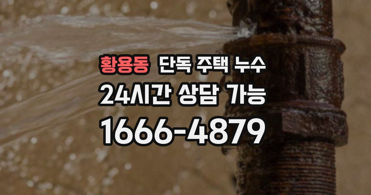 황용동 단독 주택 누수