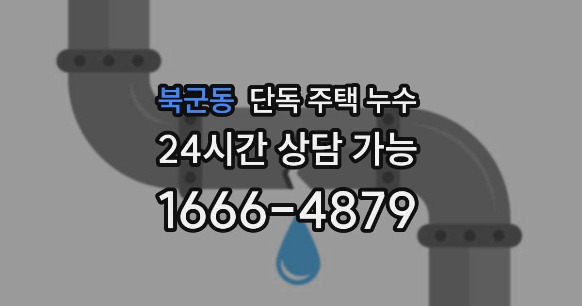 북군동 단독 주택 누수