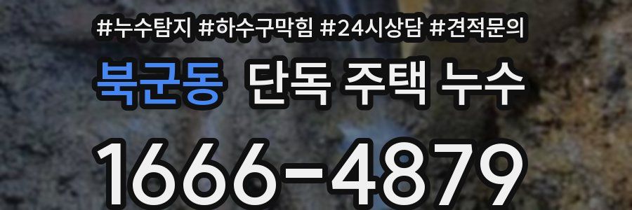 북군동 단독 주택 누수