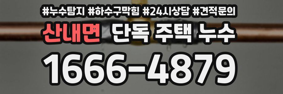 산내면 단독 주택 누수