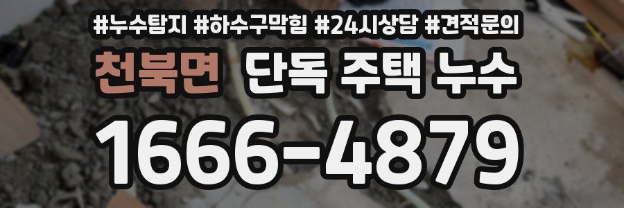 천북면 단독 주택 누수