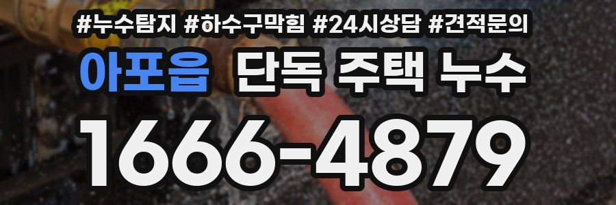 아포읍 단독 주택 누수