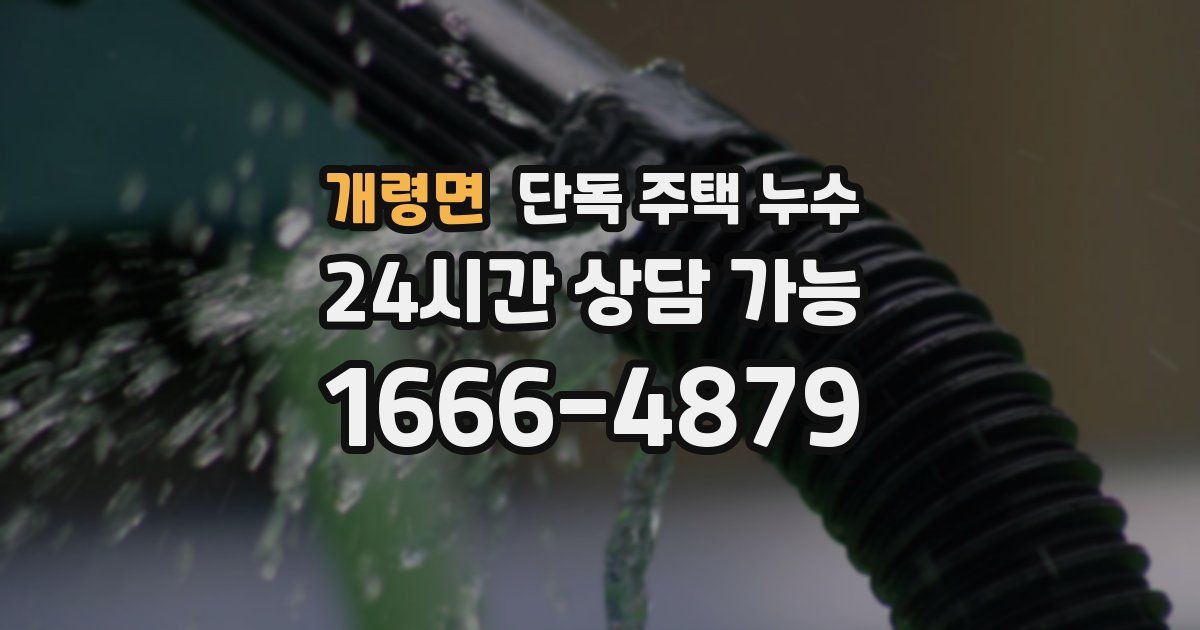 개령면 단독 주택 누수