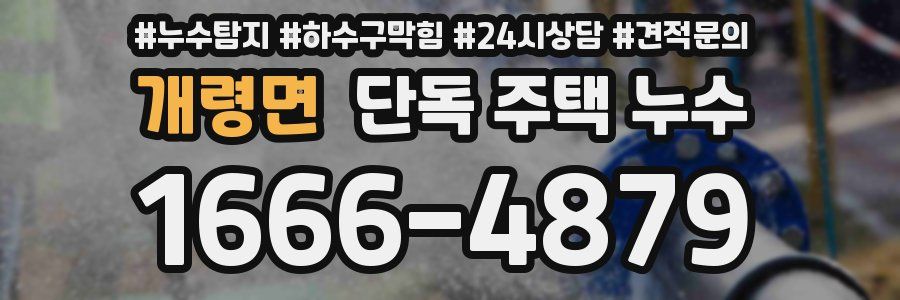 개령면 단독 주택 누수