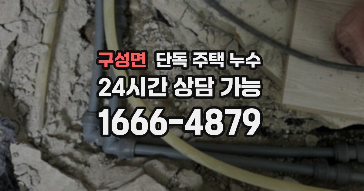 구성면 단독 주택 누수