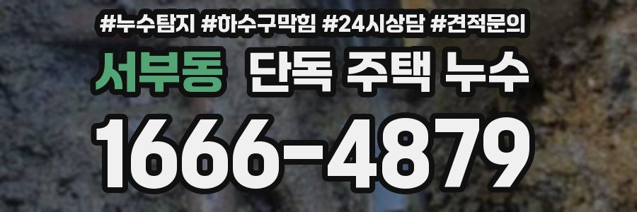 서부동 단독 주택 누수