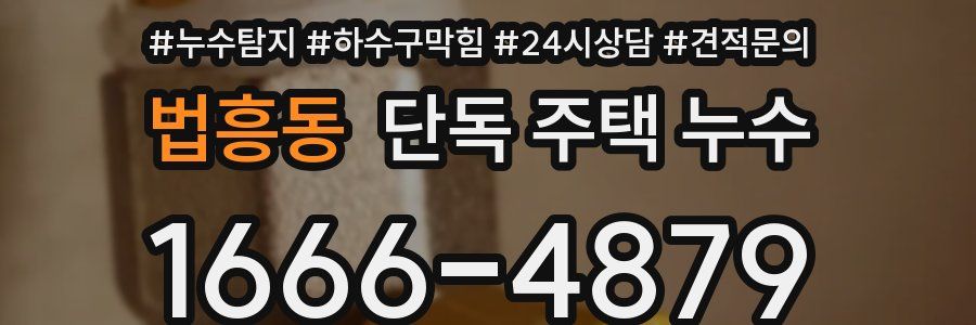 법흥동 단독 주택 누수