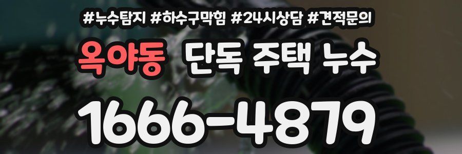 옥야동 단독 주택 누수