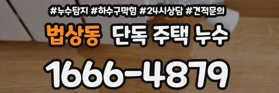 법상동 단독 주택 누수