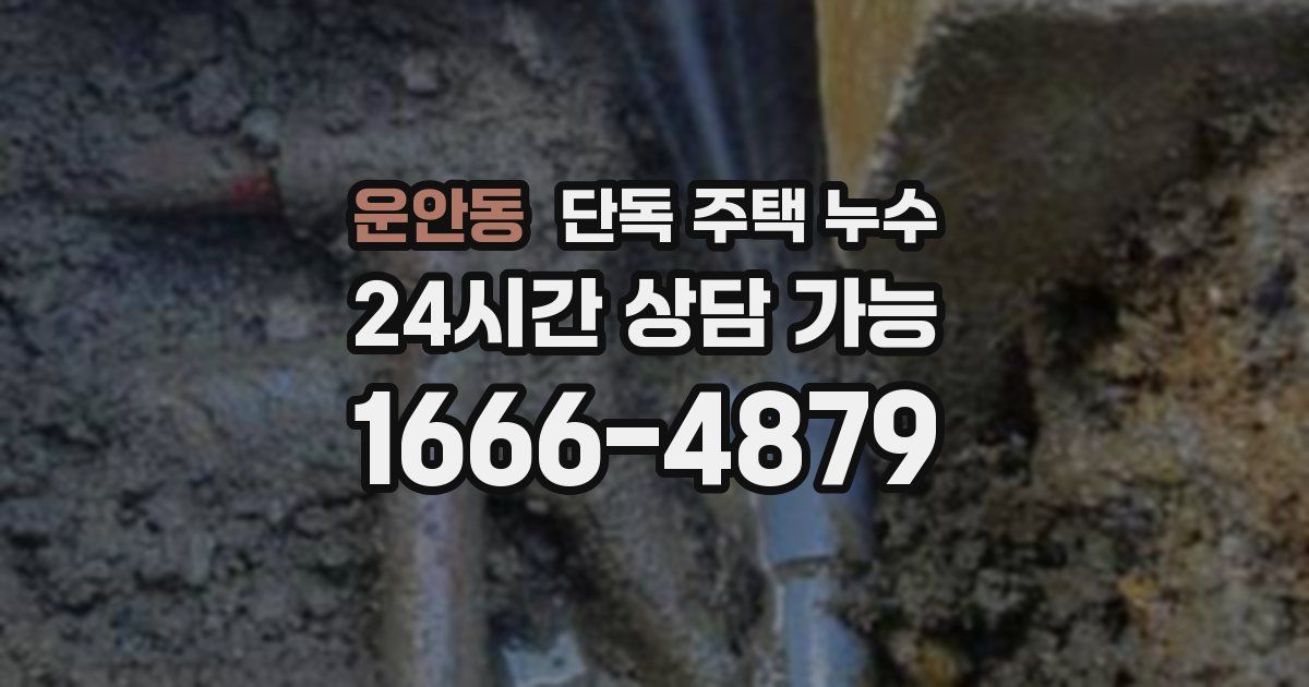 운안동 단독 주택 누수