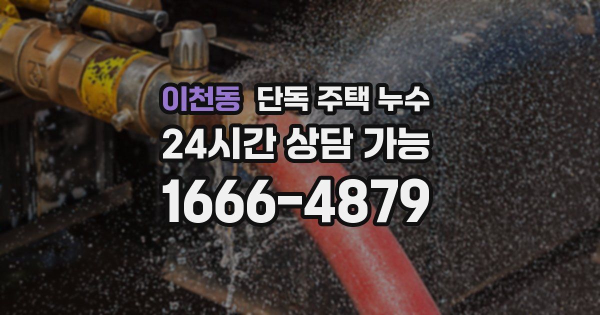 이천동 단독 주택 누수