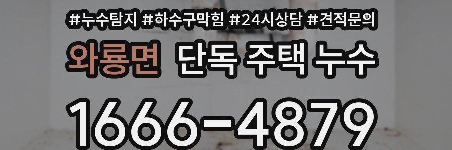 와룡면 단독 주택 누수