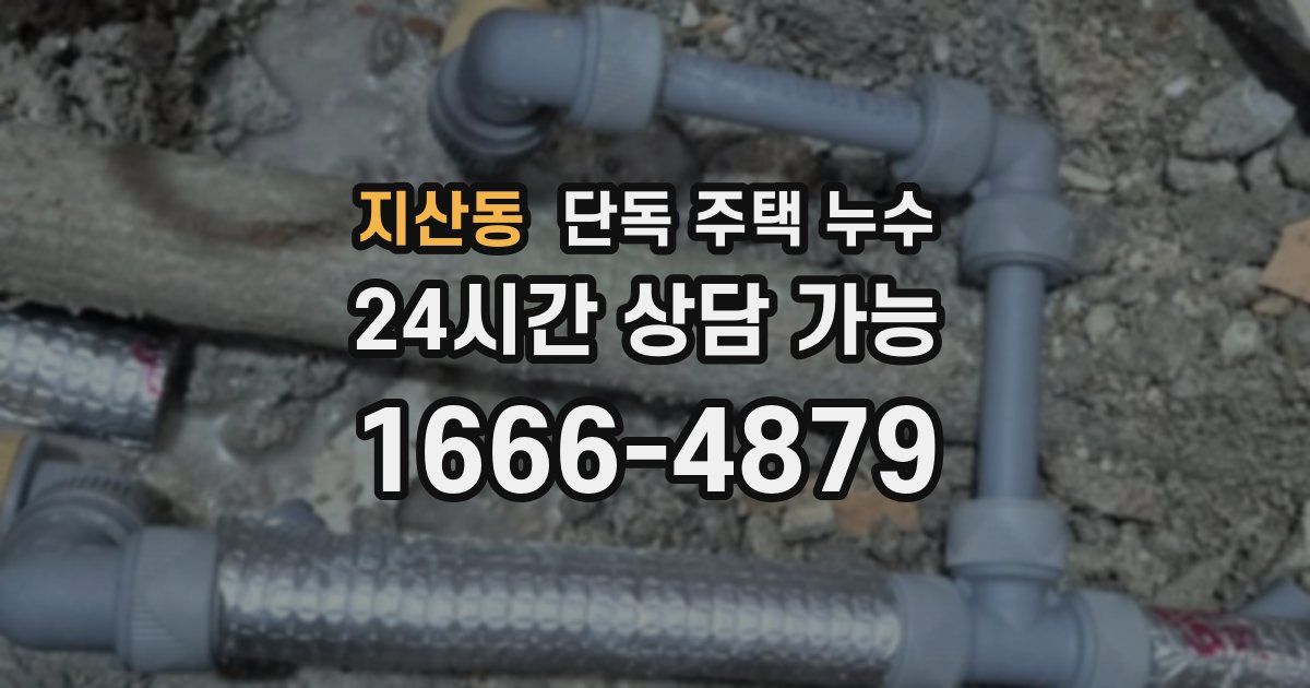 지산동 단독 주택 누수