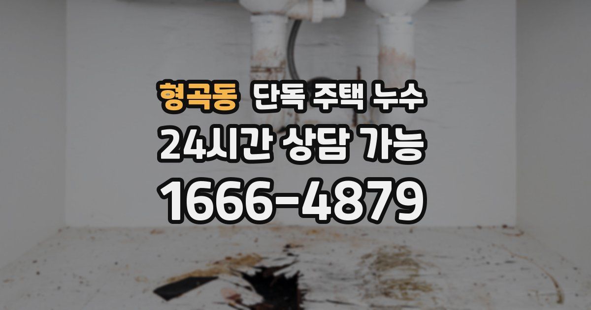 형곡동 단독 주택 누수