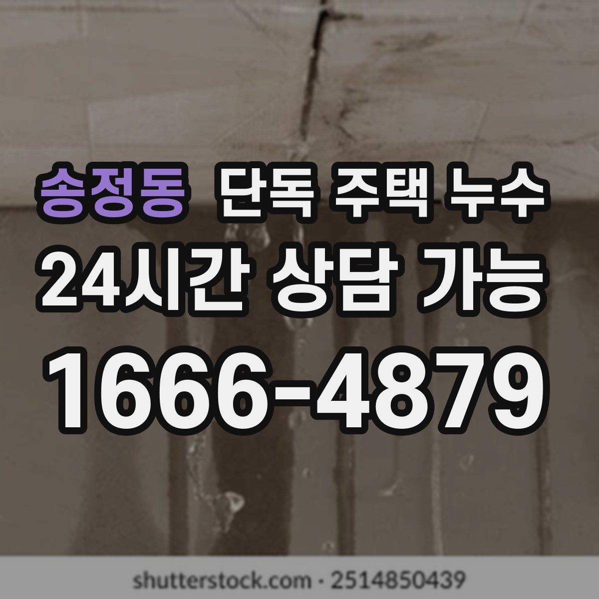 송정동 단독 주택 누수 평소에도 젖는 누수의 특징