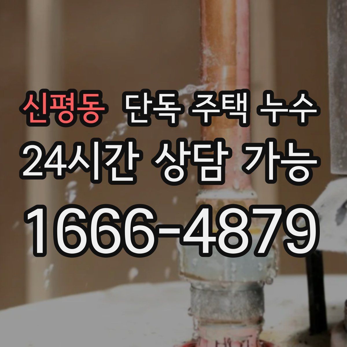 신평동 단독 주택 누수 주방 하부장 뒤 벽이 젖을 때