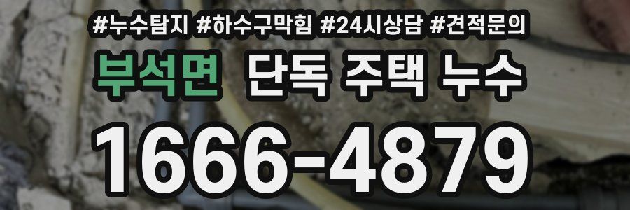 부석면 단독 주택 누수