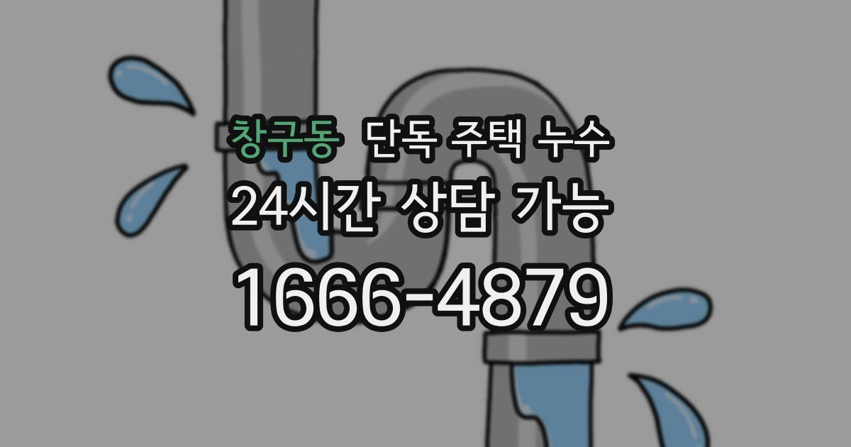 창구동 단독 주택 누수