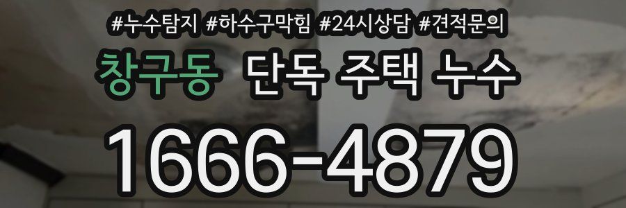 창구동 단독 주택 누수