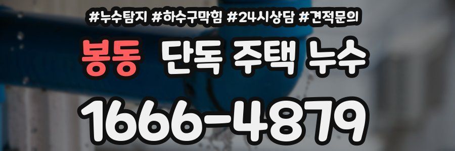 봉동 단독 주택 누수