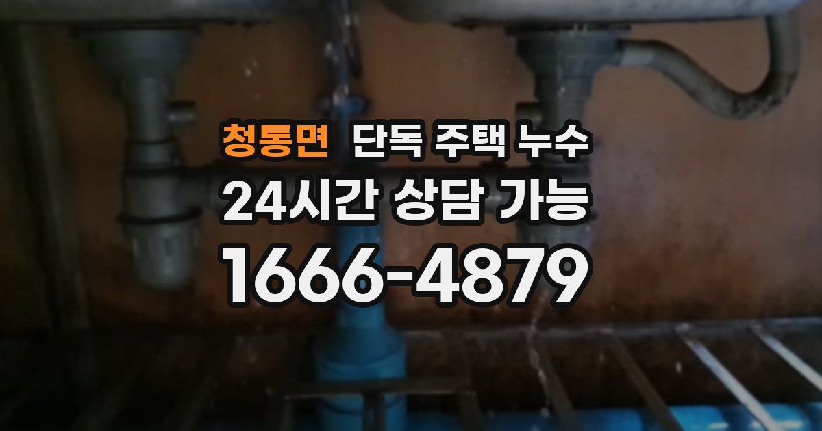 청통면 단독 주택 누수