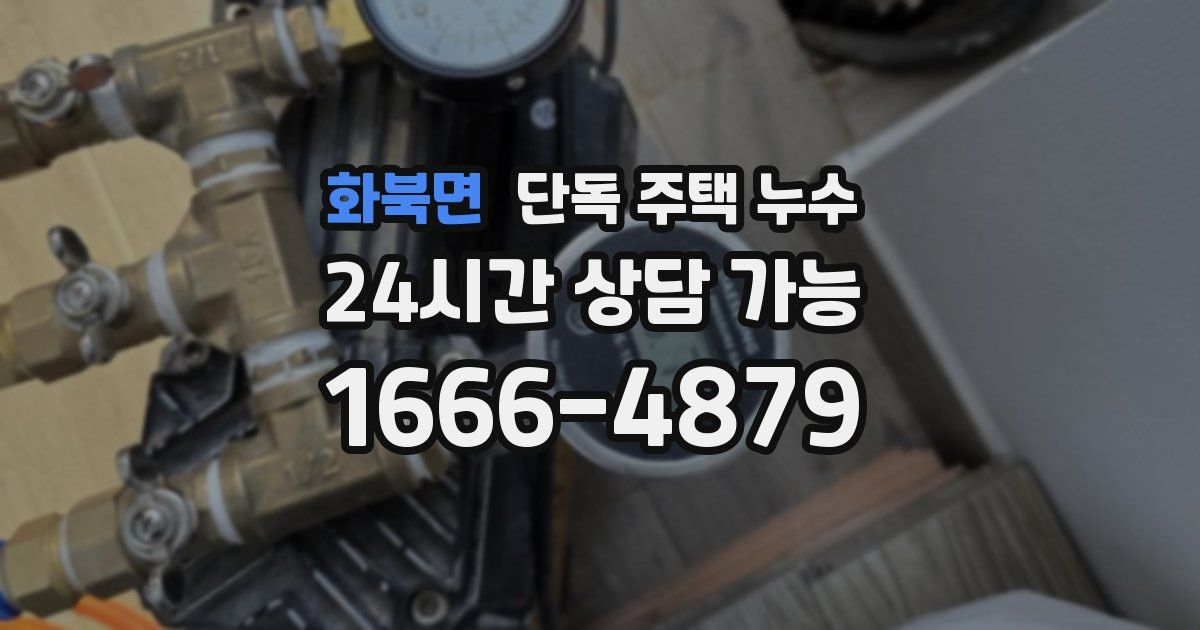화북면 단독 주택 누수