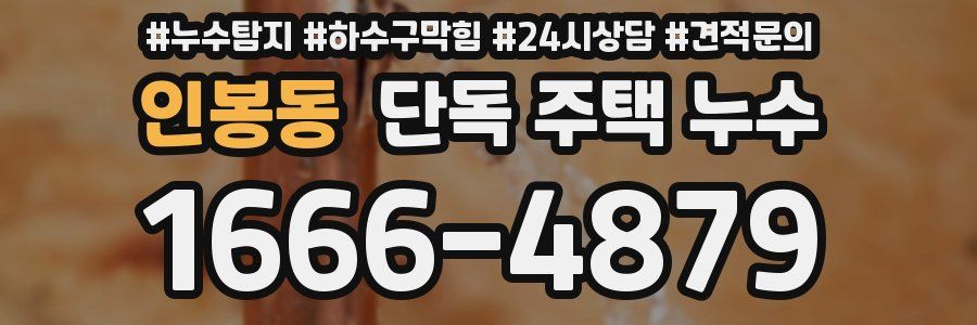 인봉동 단독 주택 누수