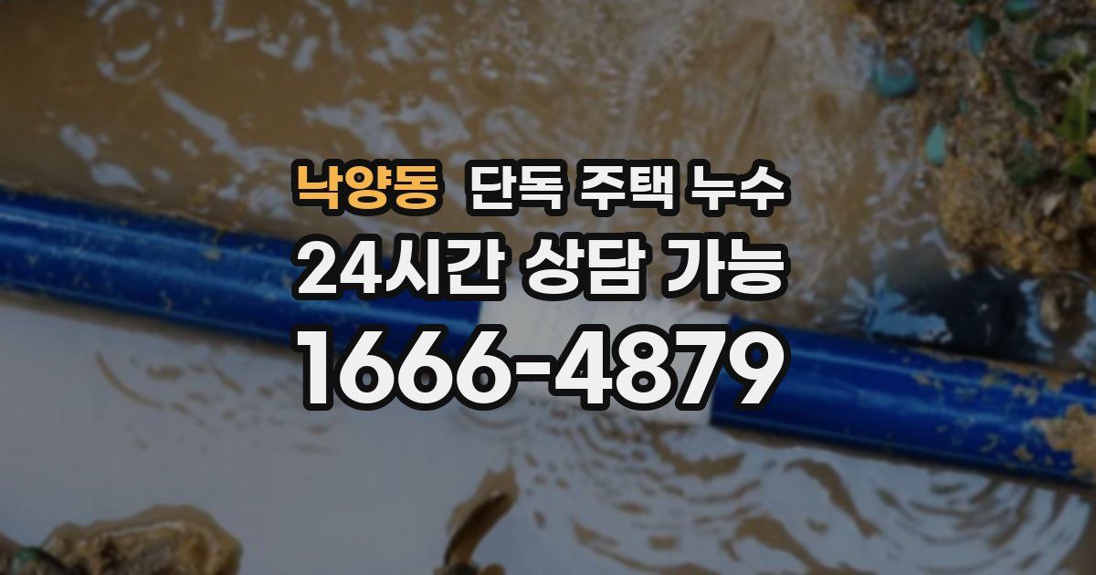 낙양동 단독 주택 누수