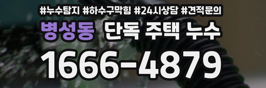 병성동 단독 주택 누수