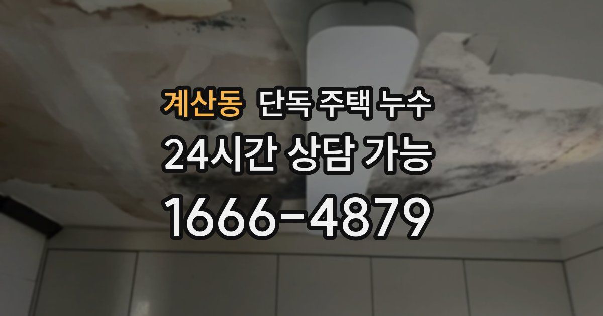 계산동 단독 주택 누수