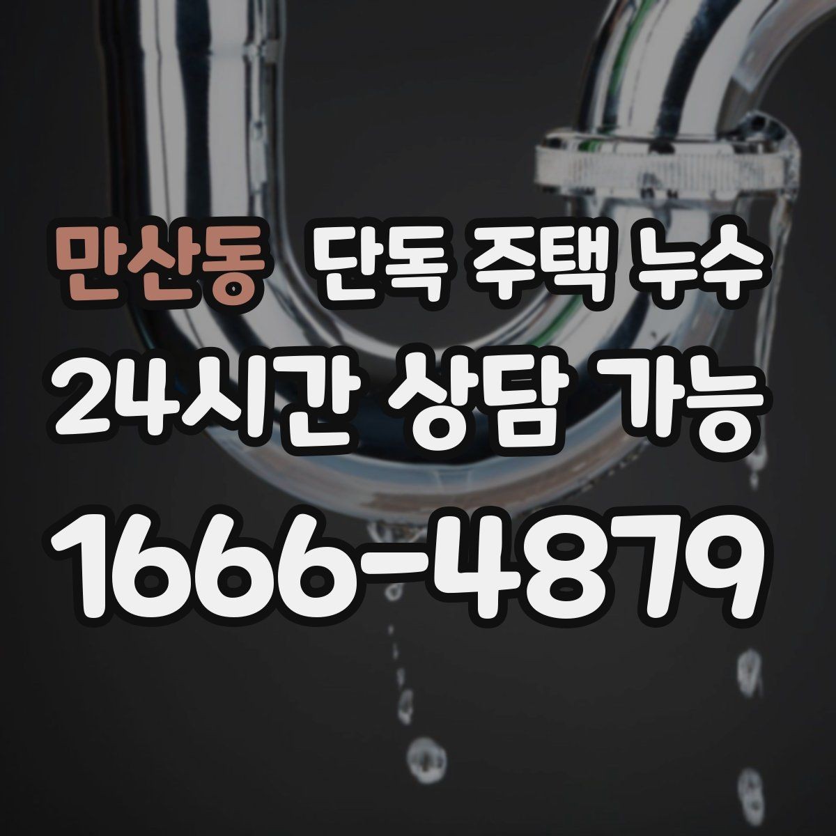 만산동 단독 주택 누수 처마 끝에서 물이 타고 들어올 때