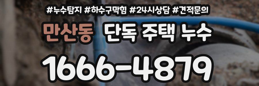 만산동 단독 주택 누수