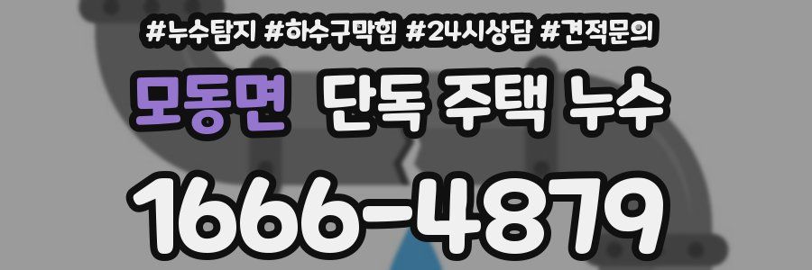 모동면 단독 주택 누수