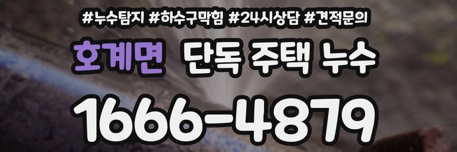 호계면 단독 주택 누수