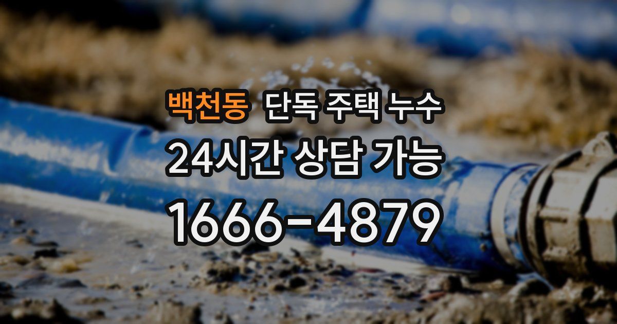 백천동 단독 주택 누수