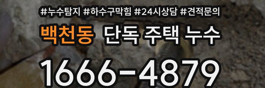 백천동 단독 주택 누수