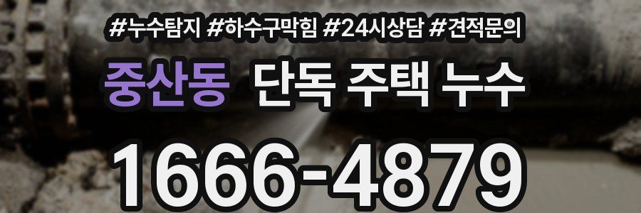 중산동 단독 주택 누수