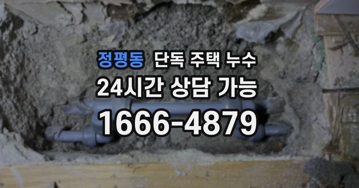 정평동 단독 주택 누수