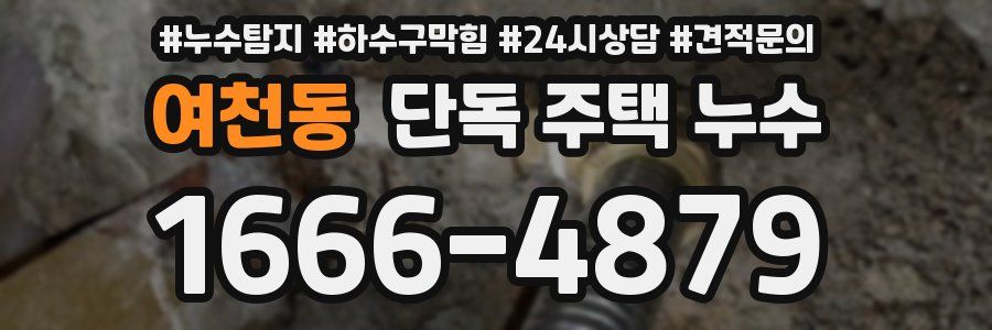 여천동 단독 주택 누수