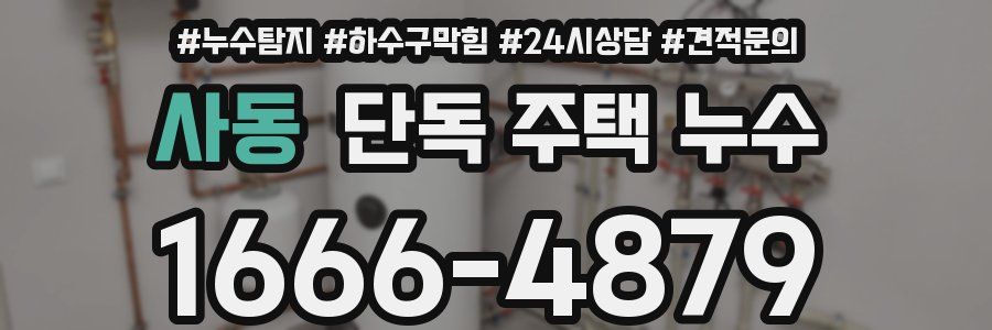 사동 단독 주택 누수