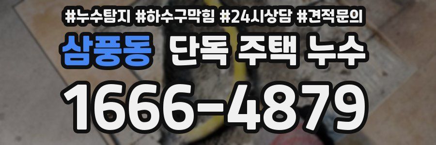 삼풍동 단독 주택 누수