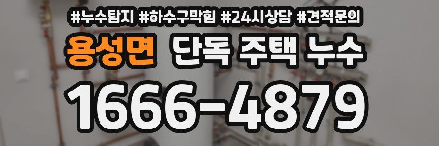 용성면 단독 주택 누수