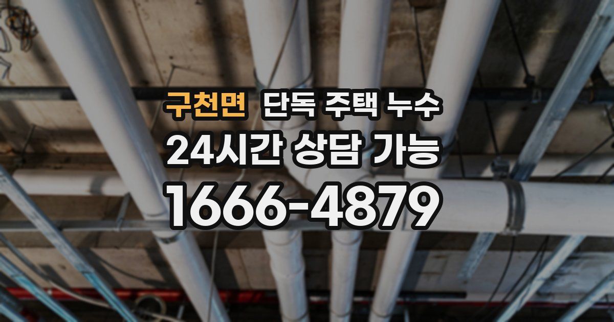 구천면 단독 주택 누수