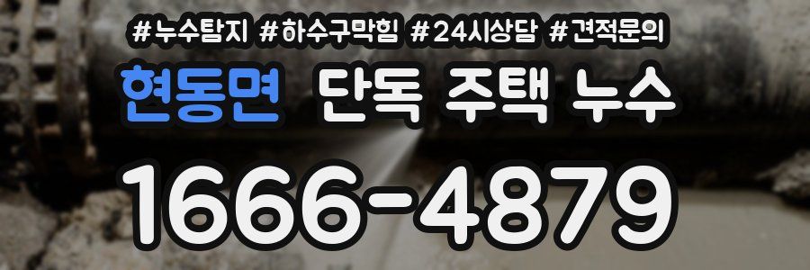 현동면 단독 주택 누수