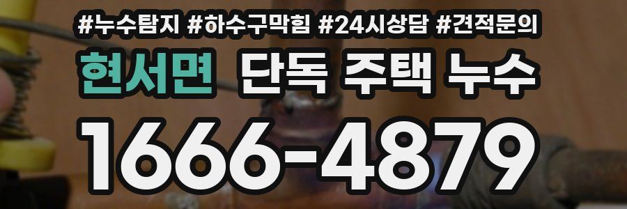 현서면 단독 주택 누수