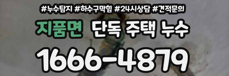 지품면 단독 주택 누수