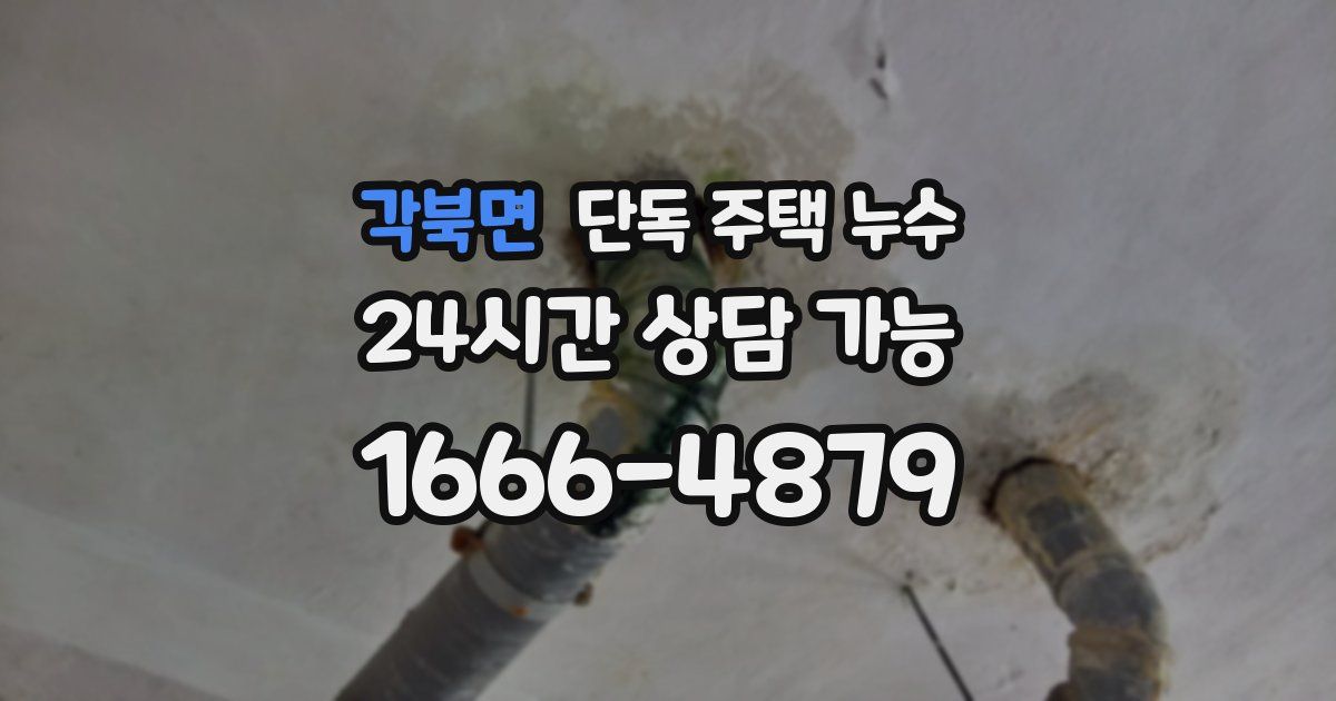 각북면 단독 주택 누수