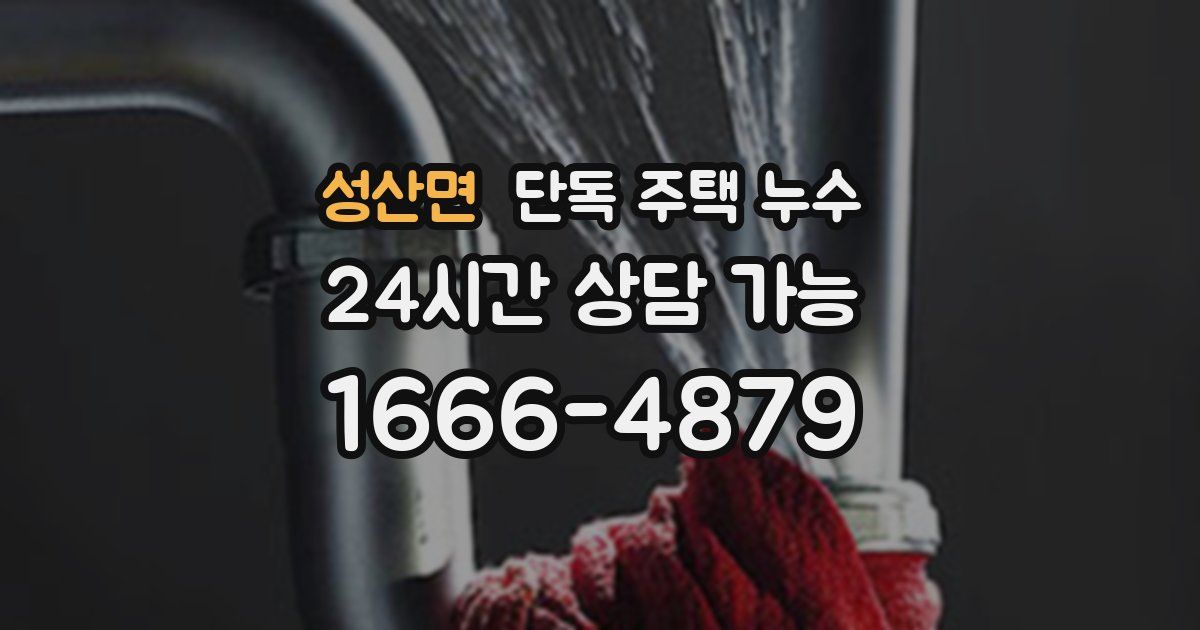 성산면 단독 주택 누수