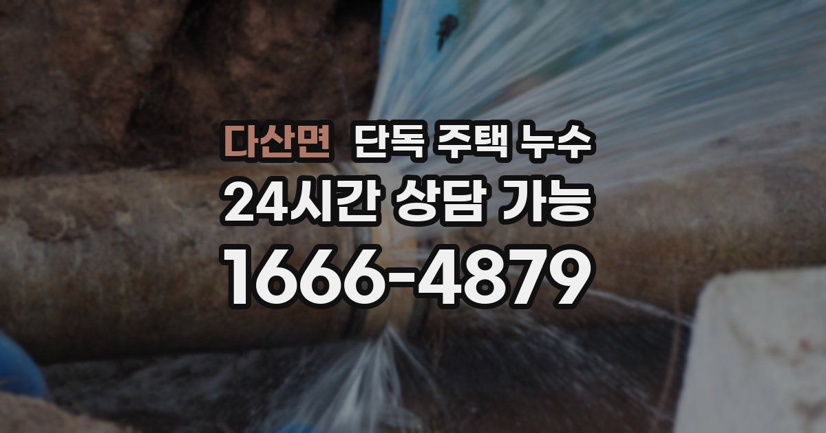 다산면 단독 주택 누수
